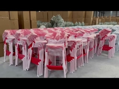 防水プラスチックスタッキング ダイニングチェア 緑色のプラスチックダイニングチェア