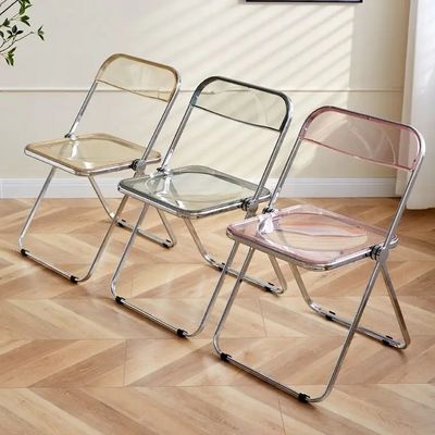 透明の折りたたむアクリル椅子 OEM ODM 透明のアクリル折りたたむ椅子